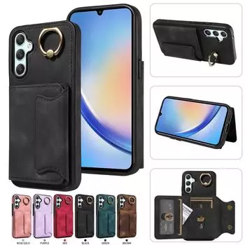 Для Samsung Galaxy A34 (5G) Кольцо-кронштейн для держателя карт, слоты, чехол для телефона Samsung Galaxy A34 чёрный