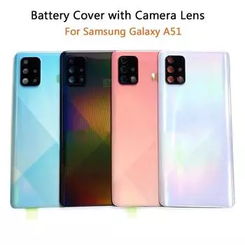 Для Samsung Galaxy A51 A515 Корпус телефона Задняя крышка батарейного отсека Задняя панель с объективом камеры a51 white