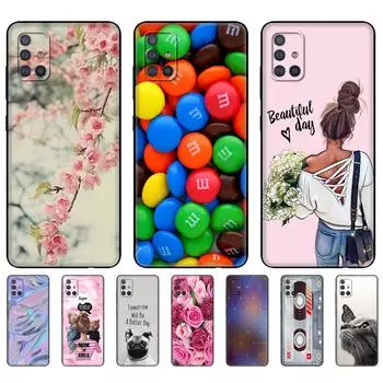 Для Samsung Galaxy A51 чехол силиконовая задняя крышка чехол для телефона Samsung A51 A515 мягкий чехол 6,5 дюймов бампер черный чехол из ТПУ Samsung A51