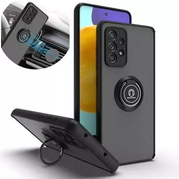 Для Samsung Galaxy A52 5g чехол с магнитным кольцом, броня-подставка, задняя крышка для Samsung A52 A72 A 72 52 S A52s, мягкий силиконовый чехол для телефона For Galaxy A52 5G красный