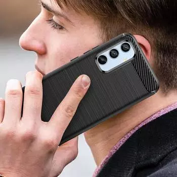 Для Samsung Galaxy A54 5G мягкий матовый чехол роскошный силиконовый чехол для samsung a54 5g мягкие чехлы из углеродного волокна Coque Fundas For Galaxy A54 5G чёрный