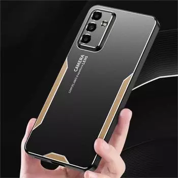 Для Samsung Galaxy A54 чехол металлический алюминиевый чехол защитный объектив морозостойкий чехол предотвращает появление отпечатков пальцев металл + ТПУ For Samsung A54 синий