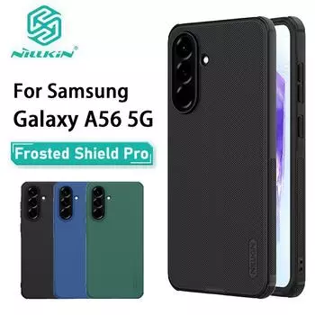 Для Samsung Galaxy A56 5G чехол для телефона Nillkin Super Frosted Shield Pro Hard PC+TPU Shell противоударный задний чехол Samsung A56 5G чёрный