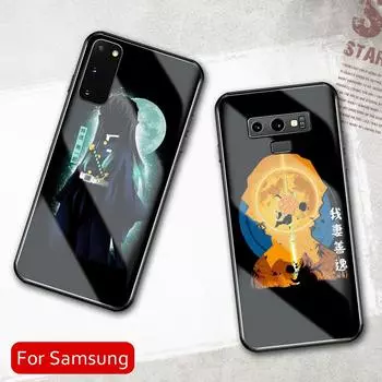 Для Samsung Galaxy A60 A31 A51 A71 A52 A32 4G 5G A50 A70 чехол Demon Slayer Kimetsu No Yaiba стеклянный чехол для телефона A50