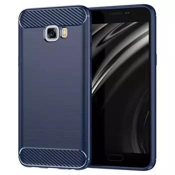 Для Samsung Galaxy C7 Pro C8 C10 C7 2016 силиконовый чехол из углеродного волокна для Galaxy c10 plus c7 2017 мягкий противоударный матовый чехол Galaxy C7 2017 чёрный