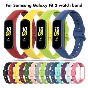 Для Samsung Galaxy Fit 2 Смарт-часы ремешок Мягкий силиконовый ремешок Сменный браслет для Samsung Galaxy Fit 2 SM-R220 Correa For Galaxy Fit2 R220