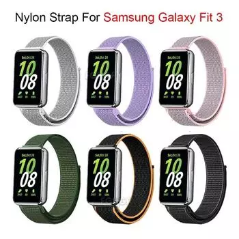 Для Samsung Galaxy Fit 3 нейлоновая петля ремешок для часов браслет для Samsung Fit 3 Смарт-браслет сменные аксессуары Correa For Galaxy Fit 3 зелёный