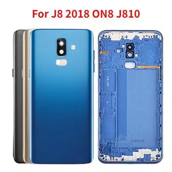 Для Samsung Galaxy J8 2018 ON8 J810 SM-J810F J810G задняя батарея задняя дверь корпус ремонтные детали с камерой золотистый