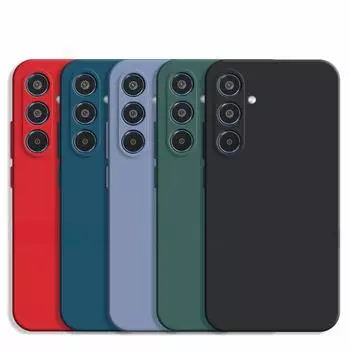 Для Samsung Galaxy M35 Чехол Samsung Galaxy M15 M35 M55 5G Чехол TPU Противоударный Жидкий Силиконовый Чехол для Телефона Samsung Galaxy M35 For Galaxy M35 5G чёрный