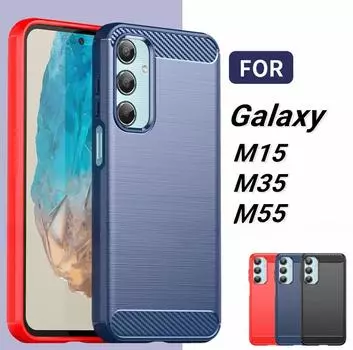 Для Samsung Galaxy M35 Чехол Samsung Galaxy M15 M35 M55 5G Чехол Противоударный Силиконовый Матовый ТПУ Чехол для Телефона Samsung Galaxy M35 For Galaxy M35 5G чёрный
