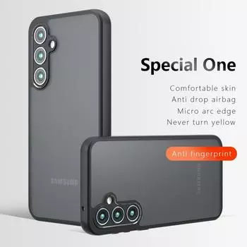 Для Samsung Galaxy M35 F15 M55 M15 C55 5G матовый анти-отпечатков пальцев прозрачный цветной ударопрочный чехол TPU противоударный не желтеющий задняя крышка Shell F15 5G прозрачный