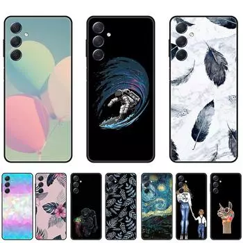 Для Samsung Galaxy M54 5G черный чехол с милым мультяшным противоударным мягким чехлом из ТПУ на GalaxyM54 6,7 дюйма SM-M546B ультра тонкий белый