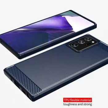 Для Samsung Galaxy Note20 Ultra чехол противоударный матовый чехол для galaxy note 20ultra роскошные чехлы из углеродного волокна Coque Fundas Galaxy Note20 Ultra чёрный