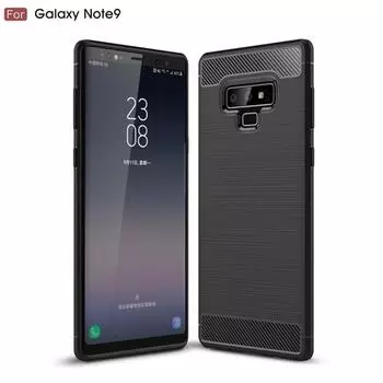 Для Samsung Galaxy Note9 силиконовый чехол карбоновый задний чехол для Galaxy note 9 мягкий противоударный чехол для смартфона Samsung Note 9 чёрный