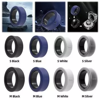 Для Samsung Galaxy Ring защитный эластичный чехол против царапин силиконовый чехол-кольцо для Galaxy Ring 5 6 7 8 9 10 11 12 13 S чёрный