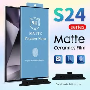 Для Samsung Galaxy S10 S20 S21 S22 S23 S24 S25 Plus Note 10 20 ультрамягкая матовая керамическая защита экрана на все случаи жизни Note 20