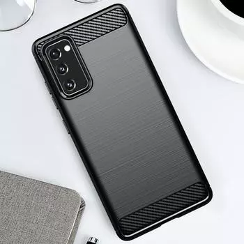 Для Samsung Galaxy S20 FE s20lite чехол противоударный TPU чехол для samsung s20 fe 5g galaxy s20 lite роскошные матовые чехлы For Galaxy S20 FE 4G чёрный