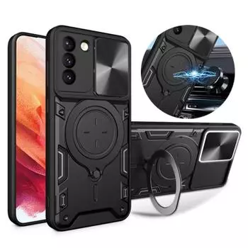 Для Samsung Galaxy S21 Plus чехол противоударный бронированный магнитный держатель кольцо телефонные чехлы для Galaxy S 21 FE S21 Ultra S21FE задняя крышка For Galaxy S21 Plus фиолетовый