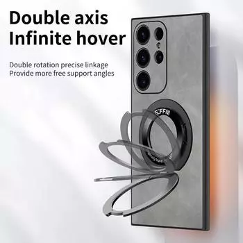 Для Samsung Galaxy S23 FE S22 Ultra S21 Plus A54 A34 A23 A14 чехол с вращающимся кольцом Магнитный противоударный жесткий чехол с беспроводной зарядкой for galaxy S23 Ultra