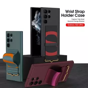 Для Samsung Galaxy S23 S22 Ultra Plus S23Ultra чехол ультра тонкий ремешок держатель противоударный защитный жесткий чехол аксессуары aluminum