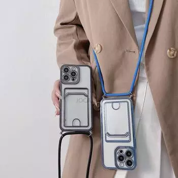 Для Samsung Galaxy S23 Ultra S22 S21 Plus A13 A33 A53 A12 A22 A52 A51 A71 A14 A34 A54 Ремешок через плечо с покрытием из шнура Чехол-кошелек с держателем для карт iphone 7 8 розовый