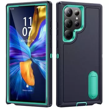 Для Samsung Galaxy S23 Ultra S 23 Plus 5g двухслойный мобильный телефон Funda с функцией подставки задняя крышка для Samsung S23 Ultra for Galaxy S23 plus темно-синий