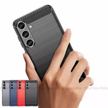 Для Samsung Galaxy S24 Plus Чехол Samsung Galaxy S24 Plus S24 Ultra Чехол Роскошный TPU Противоударный Силиконовый Защитный Чехол Для Телефона For Samsung S24 Plus чёрный