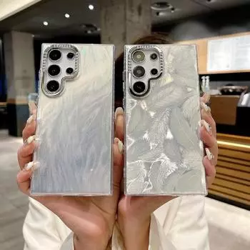 Для Samsung Galaxy S24 Plus S23 S22 Ultra Plating Роскошный противоударный гибридный ПК из ТПУ Жесткий тонкий чехол Samsung S24