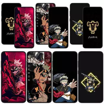 для Samsung Galaxy S24 S23 iPhone 15 14 Xiaomi Redmi Note 13 12 11 Pro Max X 8 7 9 10 XR A05 OPPO A15 Huawei чехол для телефона аниме Asta черный клевер чехол