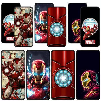 для Samsung Galaxy S24 S23 iPhone 15 14 Xiaomi Redmi Note 13 12 11 Pro Max X 8 7 9 10 XR OPPO A15 Huawei чехол для телефона Marvel Iron Man Hero чехол Ironman for Redmi Note 11S 5G аэро