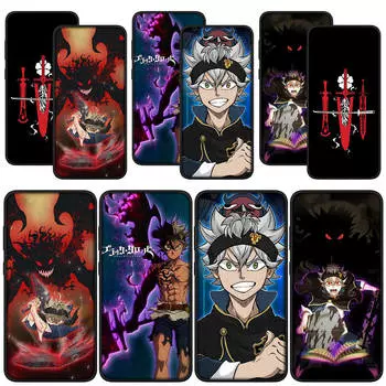 для Samsung Galaxy S24 S23 iPhone 15 14 Xiaomi Redmi Note 13 12 11 Pro Max X 8 7 9 10 XR A05 OPPO A15 Huawei чехол для телефона Asta Black Clover Cover for Samsung Galaxy A70 аэро