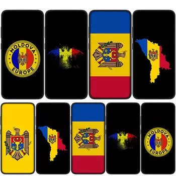 для Samsung Galaxy S24 S23 iPhone 15 14 Xiaomi Redmi Note 13 12 11 8 Plus 10 9 Pro Max X XR чехол для телефона Республика Молдова Флаг OPPO Huawei Чехол