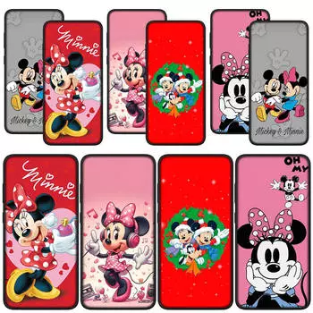 для Samsung Galaxy S24 S23 iPhone 15 14 Xiaomi Redmi Note 13 12 11 Pro Max X 8 7 9 10 XR OPPO Huawei чехол для телефона с изображением Микки Мауса и Минни Маус for Samsung Galaxy A51 аэро