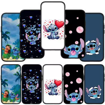 для Samsung Galaxy S24 S23 iPhone 15 14 Xiaomi Redmi Note 13 12 11 8 Plus 10 9 Pro Max X XR чехол для телефона с изображением мультфильма Лило и обоев Стич OPPO Huawei Cover