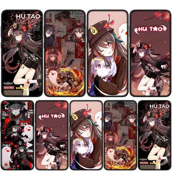 для Samsung Galaxy S24 S23 iPhone 15 14 Xiaomi Redmi Note 13 12 11 8 Plus 10 9 Pro Max X XR чехол для телефона Hu Tao Hutao Genshin Impact OPPO Huawei Cover