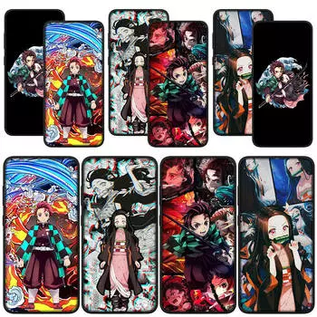 для Samsung Galaxy S24 S23 iPhone 15 14 Xiaomi Redmi Note 13 12 11 Pro Max X 8 7 9 10 XR OPPO A15 Huawei чехол для телефона Nezuko Demon Slayer Tanjirou чехол