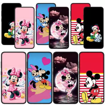 для Samsung Galaxy S24 S23 iPhone 15 14 Xiaomi Redmi Note 13 12 11 Pro Max X 8 7 9 10 XR OPPO Huawei чехол для телефона с изображением Микки Мауса и Минни Маус
