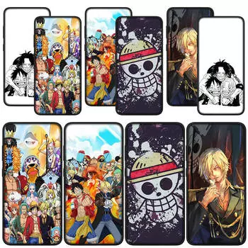 для Samsung Galaxy S24 S23 iPhone 15 14 Xiaomi Redmi Note 13 12 11 Pro Max X 8 9 10 XR OPPO A15 Huawei чехол для телефона аниме Санджи Луффи One Piece Cover