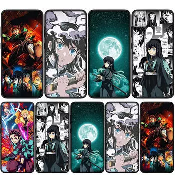 для Samsung Galaxy S24 S23 iPhone 15 14 Xiaomi Redmi Note 13 12 11 8 Plus 10 9 Pro Max X XR Чехол Muichiro Tokito Demon Slayer Tanjiro OPPO A15 Huawei