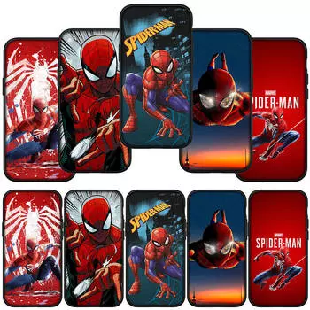 для Samsung Galaxy S24 S23 iPhone 15 14 Xiaomi Redmi Note 13 12 11 8 Plus 10 9 Pro Max X XR Чехол для телефона Spider Man Spiderman OPPO A15 Huawei Cover