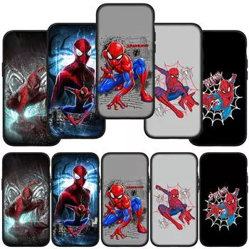 для Samsung Galaxy S24 S23 iPhone 15 14 Xiaomi Redmi Note 13 12 11 8 Plus 10 9 Pro Max X XR чехол для телефона Marvel Spider Man Spiderman OPPO Huawei Cover