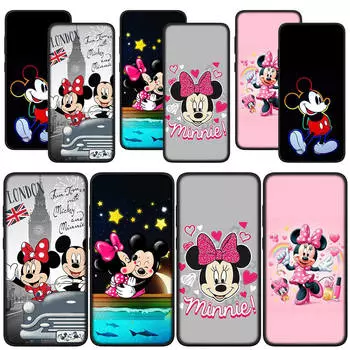 для Samsung Galaxy S24 S23 iPhone 15 14 Xiaomi Redmi Note 13 12 11 Pro Max X 8 7 9 10 XR OPPO Huawei чехол для телефона Love Mickey Love Minnie Mouse Cover
