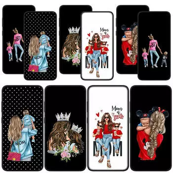 для Samsung Galaxy S24 S23 iPhone 15 14 Xiaomi Redmi Note 13 12 11 Pro Max X 8 7 9 10 XR A05 OPPO A15 Huawei Чехол для телефона для девочек, женщин, мам, семей, мальчиков, малышей