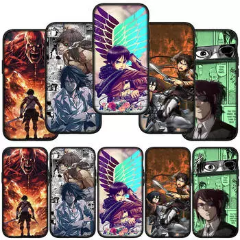 для Samsung Galaxy S24 S23 iPhone 15 14 Xiaomi Redmi Note 13 12 11 8 Plus 10 9 Pro Max X XR Чехол Comics Attack on Titan Eren Jaeger Levi OPPO Huawei