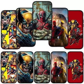 для Samsung Galaxy S24 S23 iPhone 15 14 Xiaomi Redmi Note 13 12 11 8 Plus 10 9 Pro Max X XR Чехол для телефона Comics Deadpool Marvel Wolverine OPPO Huawei Y7