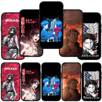 для Samsung Galaxy S24 S23 iPhone 15 14 Xiaomi Redmi Note 13 12 11 8 Plus 10 9 Pro Max X XR Чехол для телефона Lovely Attack on Titan Levi OPPO Huawei Cover