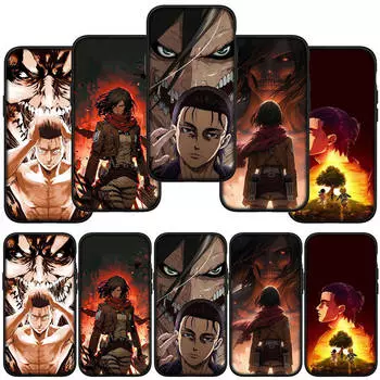 для Samsung Galaxy S24 S23 iPhone 15 14 Xiaomi Redmi Note 13 12 11 8 Plus 10 9 Pro Max X XR чехол для телефона с рисунком Атака титанов Levi OPPO Huawei Cover
