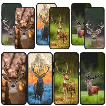 для Samsung Galaxy S24 S23 iPhone 15 14 Xiaomi Redmi Note 13 12 11 Pro Max X 8 7 9 10 XR A05 OPPO A15 Huawei чехол для телефона Deer Hunting buck Cover for iPhone 11 аэро
