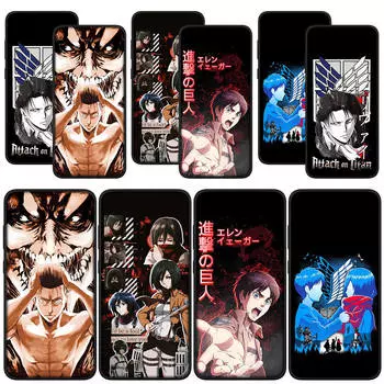 для Samsung Galaxy S24 S23 iPhone 15 14 Xiaomi Redmi Note 13 12 11 Pro Max X 8 7 9 10 XR OPPO A15 Huawei чехол для телефона комиксы Атака титанов Levi Cover