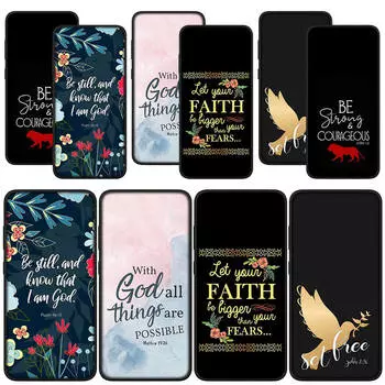 для Samsung Galaxy S24 S23 iPhone 15 14 Xiaomi Redmi Note 13 12 11 Pro Max X 8 7 9 10 XR OPPO A15 Huawei чехол для телефона Иегова Бог Библия Стих Христианский for Huawei Mate 20 Lite экрю